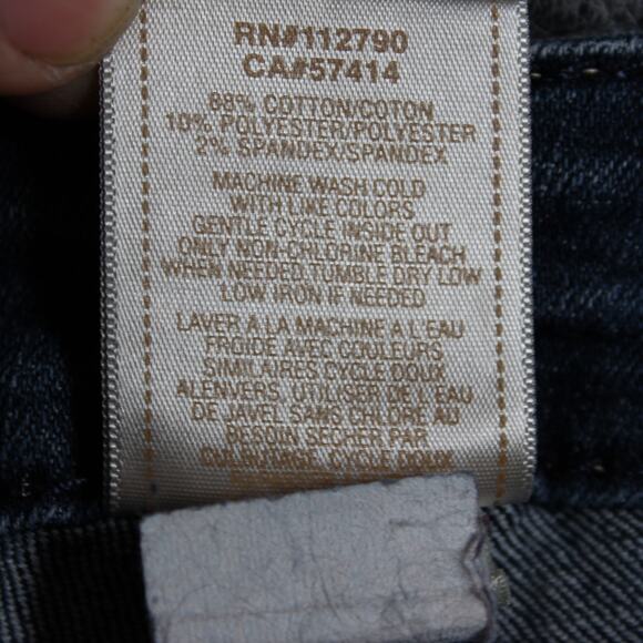 True Religion Jeans Womens 26 Blue Skinny 32 Inseam Contrast Stitch USA - Picture 11 of 12